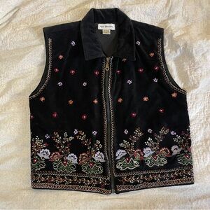 VTG New Directions Black Cotton Vest - Size Medium